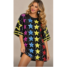 Sequin Dress - Stars (One Size)